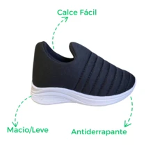 Easy-To-Fit Half-Shoes For Kids, Soft, Sporty, Lightweight, Non-Slip Sole - Màu xanh hải quân - Xem 3