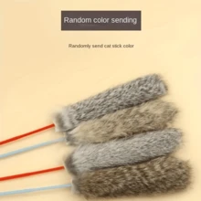 MIN ISO No use Plush Toys Cat Teasing Stick & Fairies Stick Doll Rabbit Fur & Cat Anti-Biting Rod - Multicolor - View 1