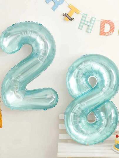 32inch Crystal Jelly Color Number Balloon, Suitable For Birthday, Anniversary, Themed Party Decoration, Back To School Valentine Day