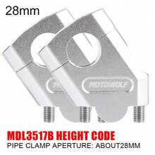 Motocross Handle Clamp Universal Extend Adapter 22mm 28mm For  For BMW Heightening Motorcycle Handlebar Riser - Multicolor - View 8