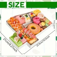 0-9 26个字母 10英寸/25厘米 可重复使用纸板盒托盘展示架，适用于零食、蛋糕棒棒糖、糖果、熟食盒、定制熟食字母（可填充），适用于单人派对、2026毕业季、酒吧和KTV氛围、婚礼、生日派对、新年夜、母亲节、复活节、单身派对、万圣节、圣诞节、BOO、XMAS - 彩色 - 查看 27