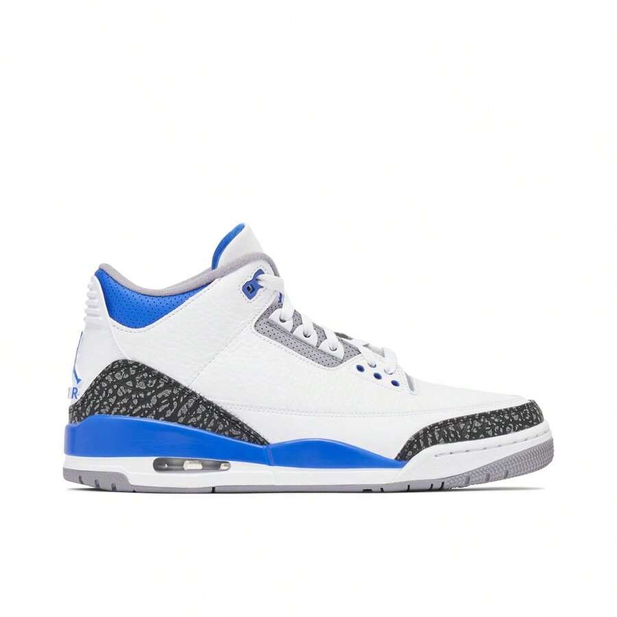 Nike Air Jordan 3 Retro Racer Blue CT8532-145 Men's Fashion Sneaker New - Xanh và trắng - Xem 1