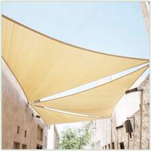 Malla Sombra Triangular Velaria para Exteriores Jardín Al Aire Libre 90% Protector de UV Solar Lona Toldo