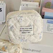 1 个 Ditsy Floral 卫生巾袋，韩式柔软小方形化妆包，便携式多功能化妆包，海洋蓝色，适用于旅行收纳袋、化妆包、化妆包、度假收纳袋、大容量化妆品收纳盒化妆盒，适用于口红、刷子、护肤品、手机、硬币、小物品，适用于家庭、礼物、度假和节日万圣节圣诞节多功能用途，波西米亚风 - 彩色 - 查看 8