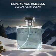 Azure Pour Homme - Men's Cologne, 3.4 Fl Oz Eau De Toilette | Fresh & Aquatic Fragrance For Men With Notes Of Citrus, Bergamot, And Musk - 蔚藍男士香水 - 查看 3