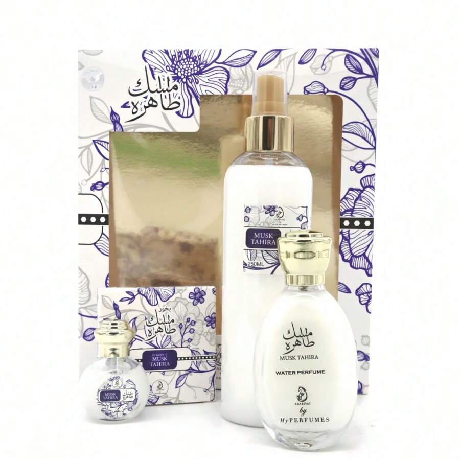 My Perfumes Musk Tahira Unisex Perfume Set 15ML+35ML+250ML+40G - Fruity Floral - View 1
