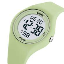 SKMEI 2317 漂亮女孩电子手表硅胶表带夜光日历复古休闲女士