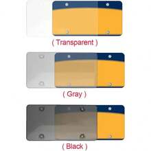 License Plate Covers, Unbreakable License Plate Covers Frame, Flat License Plate Protector, Fits Any Standard US Plates, Screws Included, ( 2 Pack  ) - Grey - View 2