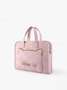 Bolso para portátil Apple de 15.6"/16" para mujer, maletín de mano de alta calidad para el tránsito, estuche para portátil, funda para portátil, bolsa de ordenador, cubierta para portátil para el aula, para la escuela, Mac Book, regalo para profesores, accesorios de oficina, Día del Maestro - Rosa - Ver 6