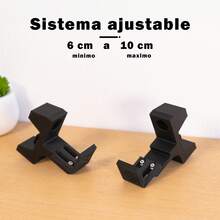 Base Soporte Para Barra De Sonido Ajustable De Pared Bocina Entre 6 y 10 Centímetros de Ancho - Negro - Ver 6