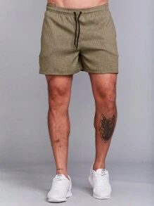 Mauricinho Comfort Linen Shorts For Men - màu xanh lá - Xem 3