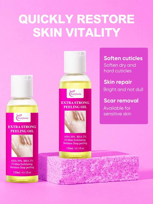 1/3pcs 110ml Exfoliating Peel-Off Oil - Yellow Oil, With Powerful Skin Smoothing Ability - Formulated For Darker Skin Tones, Suitable For All Skin Types