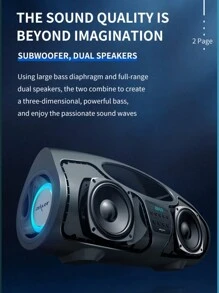 ZEALOT ZEALOT P1 40W Portable Karaoke Wireless Speaker With 7200mAh Battery And Long Battery Life Supports TF Card/U Disk/AUX Playback, Professional Karaoke Speaker, Suitable For Family KTV And Outdoor Parties