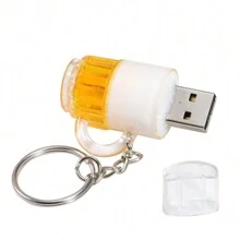 Biyetimi Beer Cup Model USB Flash Drive 128GB 64GB Creative Gifts Memory Stick Free Key Chain Pen Drive 32GB High Speed Pendrive 16GB