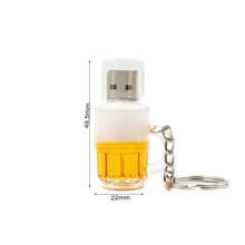 Biyetimi Beer Cup Model USB Flash Drive 128GB 64GB Creative Gifts Memory Stick Free Key Chain Pen Drive 32GB High Speed Pendrive 16GB