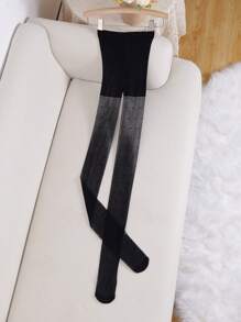 Ning xue yan ying 女士圓點止滑防勾絲褲襪，加強趾部補強，防曬、親膚，優雅性感的黑色薄透腿，薄、透氣，時尚標誌提花和蕾絲袜子，適用於女士，適合春夏季 - 黑色 - 查看 7