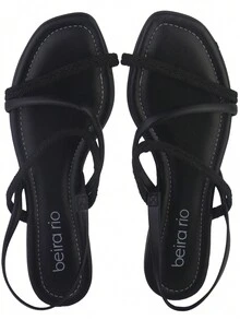 Beira Rio Women's Black Flat Sandals - 8431.207 - màu đen - Xem 5