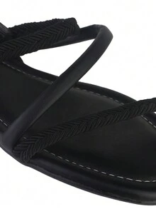 Beira Rio Women's Black Flat Sandals - 8431.207 - màu đen - Xem 4