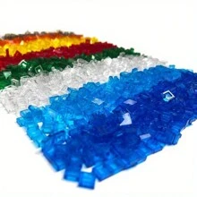 200块1x1透明彩色积木，光滑表面，DIY益智创意玩具配件，兼容3070，冬季礼物 - 無色 - 查看 3