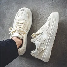 Men's Shoes, Sports And Casual Shoes, Men's Shoes,Walking Shoes,Versatile Men's Shoes, Campus Student Board Shoes, Suitable For Men's Outdoor Activities - 白色 - 查看 2