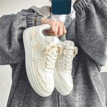 Men's Shoes, Sports And Casual Shoes, Men's Shoes,Walking Shoes,Versatile Men's Shoes, Campus Student Board Shoes, Suitable For Men's Outdoor Activities - 白色 - 查看 4