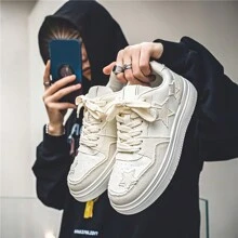 Men's Shoes, Sports And Casual Shoes, Men's Shoes,Walking Shoes,Versatile Men's Shoes, Campus Student Board Shoes, Suitable For Men's Outdoor Activities - 白色 - 查看 5