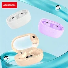 Great Wall GreatWall Wireless Earbuds Wireless Earphones With Microphone And LED Display, Ideal For Sports, Driving, And Office Use, Immersive Sound Effects, Quick Pairing, And Stable Fit. BT5.3 Headphones, Perfect Choice For Sports And Running. In-Ear Wireless Sports Headphones, Compatible With IOS And Android Devices - 紫色 - 查看 2