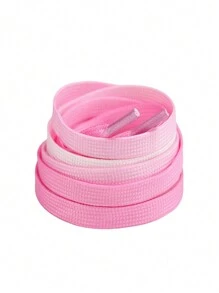 1 Pair Ombre Flat Shoelaces, Suitable For Casual Sneakers - Fashionable Accessories In Multiple Colors Available Summer Daily Wear