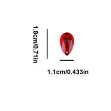 Slim Water Drop Shape Glass Multi Colors Shape Shiny Handmade Sewing Crystal Hand Sewn Rhinestone  Decoration Beads Flat Back With Holes Gems DIY Accessories Sew On Stones Strass For Decorating Clothes, Dress, Bags, Shoes, Brooches, Earrings, Handicrafts - Multicolor - View 5