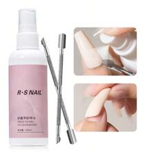RS NAIL RS NAIL 100ml  Nail Glue Remover For Press On Nails False Nail Tips Solid Adhesives Gel Remover Can't Remove Gel-Base Glue Or Gel Nail Polish Quickly Remove Glue Without Damaging The Nails
