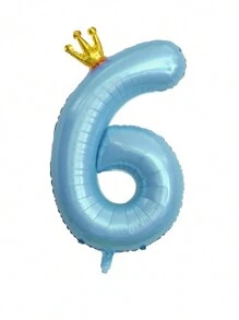 1pc Letter Design Birthday Party Decorative Balloon,Christmas - Blue - View 11