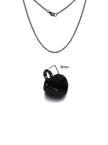 1pc Stainless Steel Pet Memorial Necklace, Mini Heart Shaped Cremation Pendant For Storing Cat/Dog's Ashes, Hair, Paw Print Valentine's Day Gift