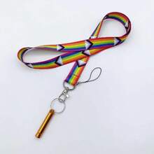 1 件 LGBT 彩虹色简约手机挂绳，配有各种涤纶编织带，适用于身份证/相机/钥匙扣配件、学校用品、返校 - 均碼 - 查看 21