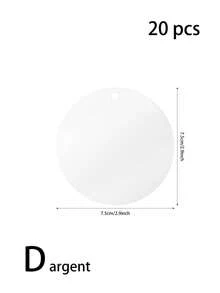 20pcs Clear Round Acrylic Blank Discs With Holes, Suitable For Christmas Tree Decor,Christmas Gift - Multicolor - View 16