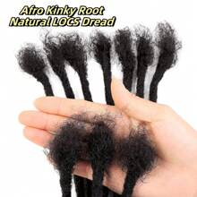 Extensiones De Rastas De 6 Pulgadas/8 Pulgadas/10 Pulgadas/12 Pulgadas, 10 Hebras De 0,6 Cm De Ancho, Extensiones De Rastas Loc, Rastas Sintéticas De Ganchillo, Moda Para El Cabello, Reggae, Hip-hop, Sintético, Estilo Afro Rizado, Extensiones De Cabello Trenzado Negro Natural Para Hombres/mujeres, Vida Diaria - Negro - Ver 6
