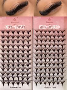 8-15mm Premade Fans Eyelash Extensions 8-15mm Mixed Length Promade Lash Fans D Curl Premade Fans Pointed Thin Base Handmade Volume Premade Lash Extensions Fans(30D/40D,0.05-D-8-15MM)