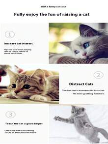 Long Stick Christmas Teasing Cat Stick Cat Toy Biting Ribbon Interactive Deboredom Strip Christmas Ribbon Teasing Cat Stick - 1 Piece - Red - View 4