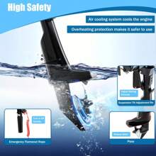 ZhdnBhnos ZhdnBhnos LINSIE Outboard Motor Engine 6HP Fishing Boat 4 Stroke Outboard Engine Air Cooling Motor 6HP 4 Stroke Heavy Duty Outboard Motor Marine Boat Engine Air Cooling 2500RPM The Best Gift/Present For Family&Friends Happy Christmas