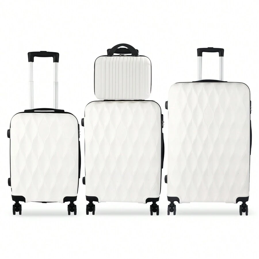 4PCS Travel Luggage Suitcase Set Luggage Set Travel Suitcase Suitcases Suit Case Durable - White - View 1