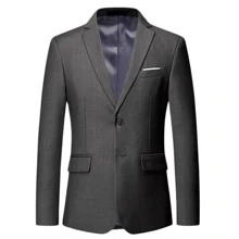 Men's Slim Blazer Modern Tailoring Ready For Delivery - Grey - View 3