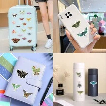 61 peças Adesivos de Mariposas Estética de Vinil para Scrapbooking, Diário, Laptop, Para Choque, Skateboard, Garrafa de Água, Computador, Telefone, Desenho Animado, Capacete de , Adesivos e Decalques de Carro