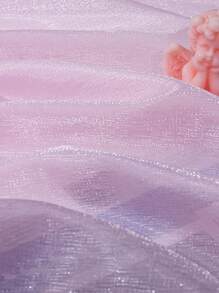 1 pieza de tela de gasa con textura de meteoro brillante, textura de corteza, para ropa DIY, tela de fondo decorativo - Multicolor - Ver 24