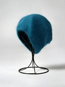 1pc Women Ribbed Beanie Knitted Hat Stretchy Warm Hat Winter Soft And Light Cuffed Skull Plain Daily Unisex Cuffed Beanie Snow Ski Running - Knitted Hat - View 5