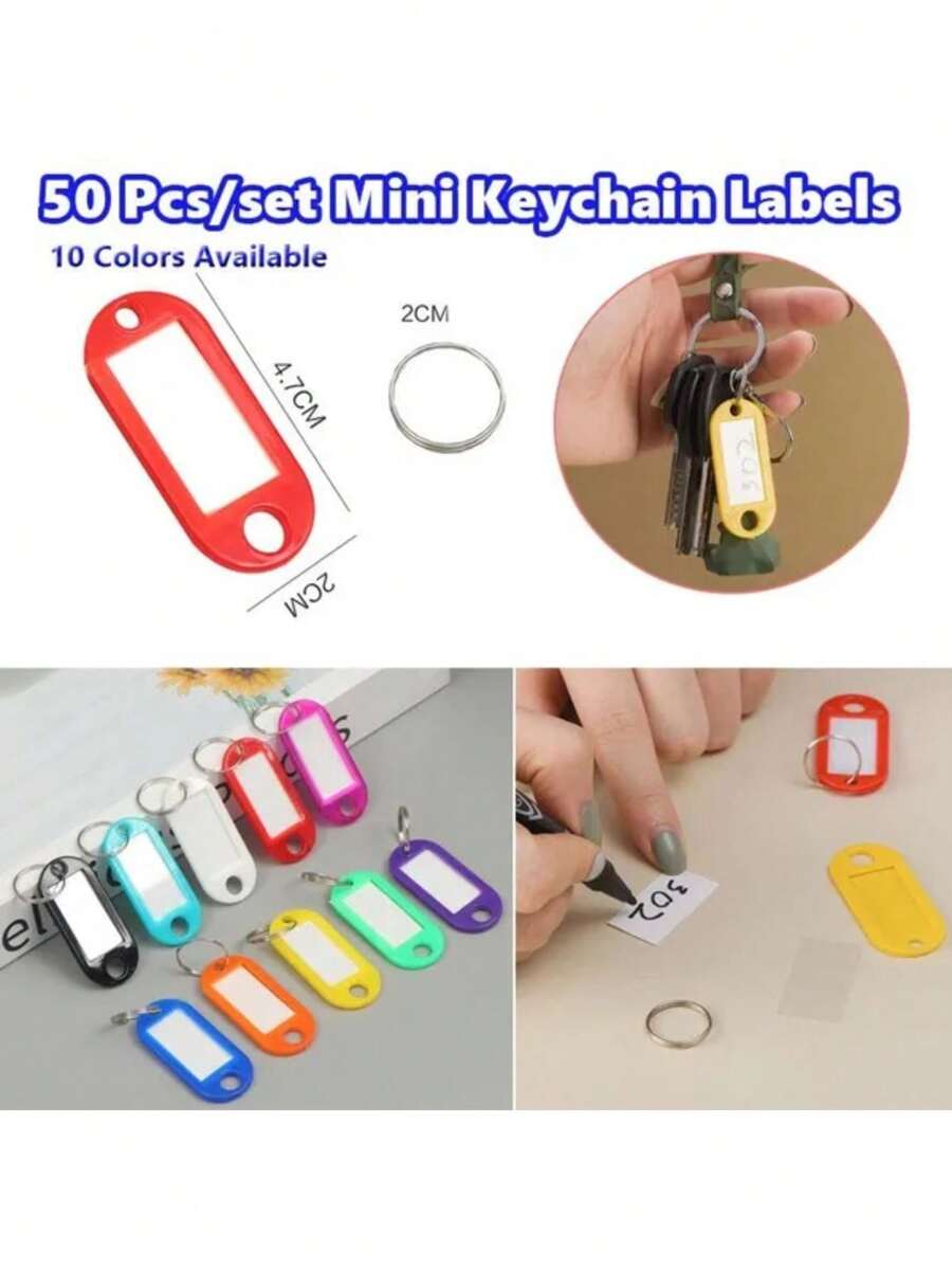 50ชิ้น/เซ็ต ป้ายพลาสติกจิ๋ว กุญแจ เบอร์จำแนกประเภท บัตร กระเป๋า โรงแรม ...
