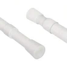 Net Curtain Rods Extendable No Drill Spring Curtain Rods Extendable 50-90cm Adjustable Telescopic Voile Tension Pole Curtain Rod For Kitchen Cupboard Bathroom Window - 55-90厘米 - 查看 3