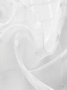 1 Tấm / 2 Tấm Rèm Vải Mỏng Bán Trong Suốt Kiểu Lưới, Rèm Bán Trong Suốt Đơn Giản Với Thiết Kế Đục Lỗ, Thích Hợp Để Trang Trí Phòng Khách, Ban Công và Phòng Ngủ, Rèm Phòng Khách, Rèm Phòng Ngủ, Rèm Bếp, Rèm Trang Trí Đa Năng. - trắng - Xem 7