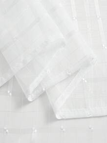 1 Tấm / 2 Tấm Rèm Vải Mỏng Bán Trong Suốt Kiểu Lưới, Rèm Bán Trong Suốt Đơn Giản Với Thiết Kế Đục Lỗ, Thích Hợp Để Trang Trí Phòng Khách, Ban Công và Phòng Ngủ, Rèm Phòng Khách, Rèm Phòng Ngủ, Rèm Bếp, Rèm Trang Trí Đa Năng. - trắng - Xem 8