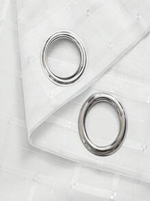 1 Tấm / 2 Tấm Rèm Vải Mỏng Bán Trong Suốt Kiểu Lưới, Rèm Bán Trong Suốt Đơn Giản Với Thiết Kế Đục Lỗ, Thích Hợp Để Trang Trí Phòng Khách, Ban Công và Phòng Ngủ, Rèm Phòng Khách, Rèm Phòng Ngủ, Rèm Bếp, Rèm Trang Trí Đa Năng. - trắng - Xem 4