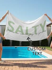 1pc Custom Bride And Bridesmaid Beach Towels Plush, Microfiber Terry Cloth Bride Tribe Bach Towels Summer Holiday Bathroom Decor Travel Essentials Travel Accessories Beach Essentials,Dorm Essentials,Customized Beach Towels,Home Refresh - Multicolor - View 10