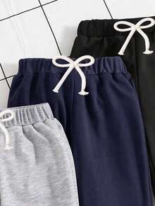 3 件套 Tween 男童笑脸印花运动裤套装 - 彩色 - 查看 3